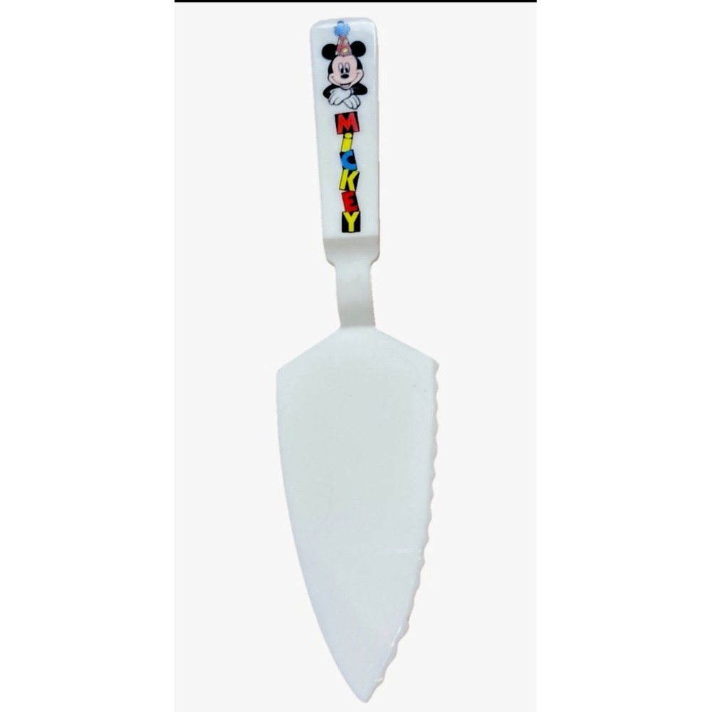 Disney Vintage Mickey Mouse Pie Server Spatula Plastic Melamine White Birthday - Picture 1 of 14